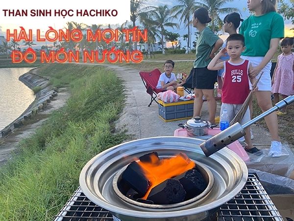 Than nướng sinh học HACHIKO sử dụng cho tiệc nướng picnic, du lịch Than nướng sinh học HACHIKO sử dụng cho tiệc nướng picnic, du lịch