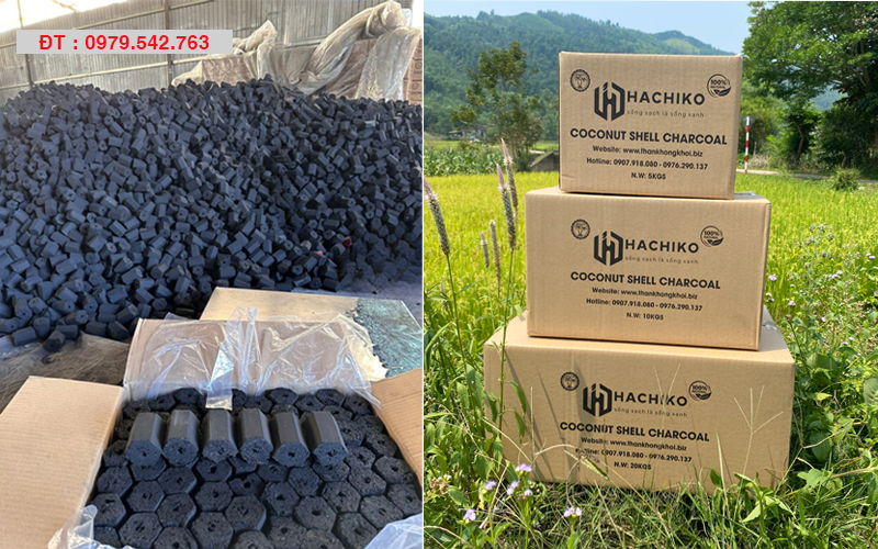 Than nướng Hachiko được đóng gói cẩn thận bằng các thùng : 5kg, 10kg và 20kg Than nướng Hachiko được đóng gói cẩn thận bằng các thùng : 5kg, 10kg và 20kg