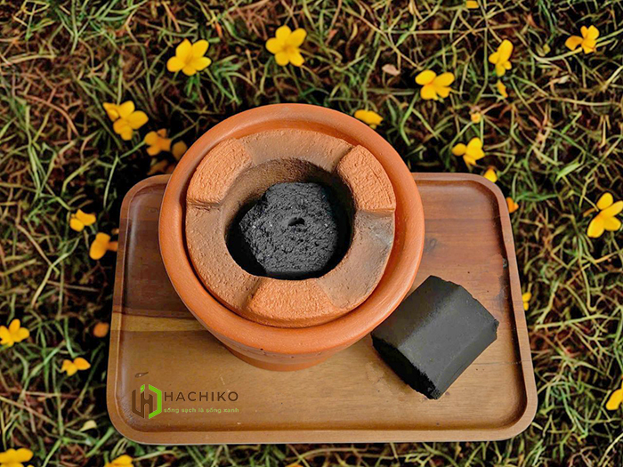 Bếp đất nung đốt than không khói pha trà