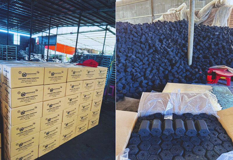 Xưởng sản xuất than nướng gáo dừa Hachiko